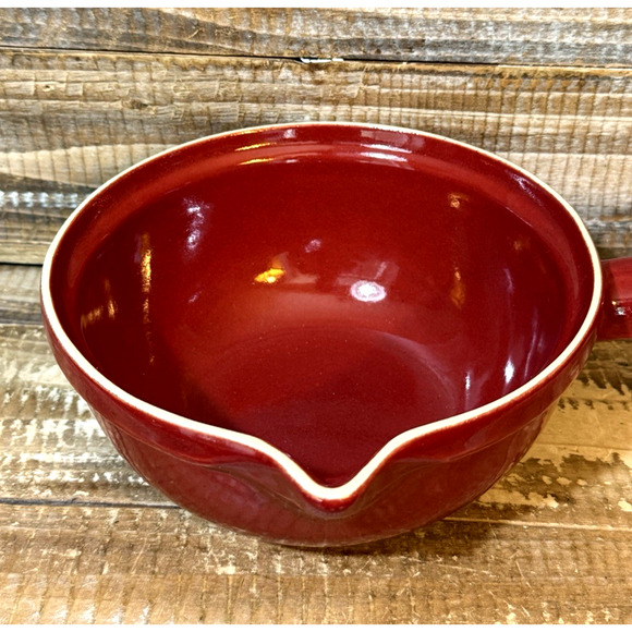 NWT Emile Henry France Rouge Sauce Pot Mixing Bowl with Spout 2902 - Picture 3 of 10